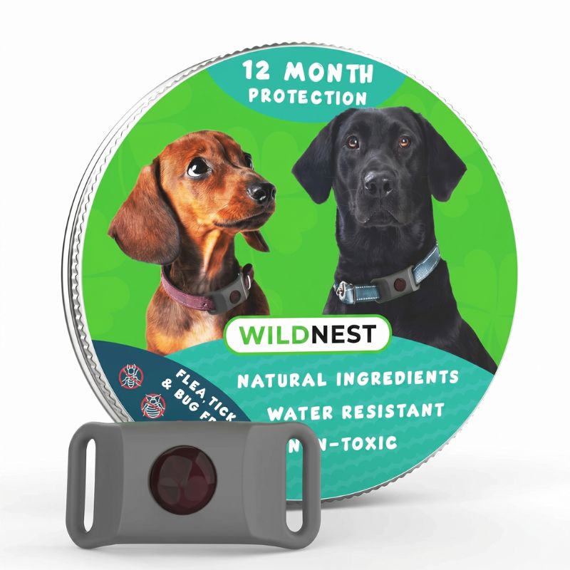 12 Months All Natural Flea and Tick Tags for Dogs