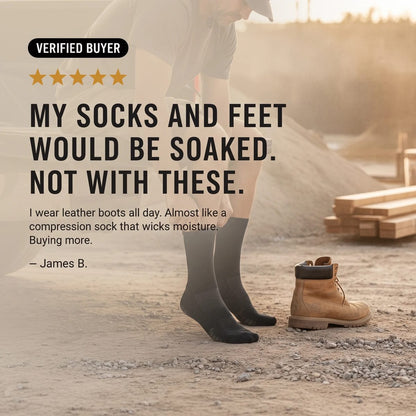 Verified buyer review — my socks and feet would be soaked, not with these